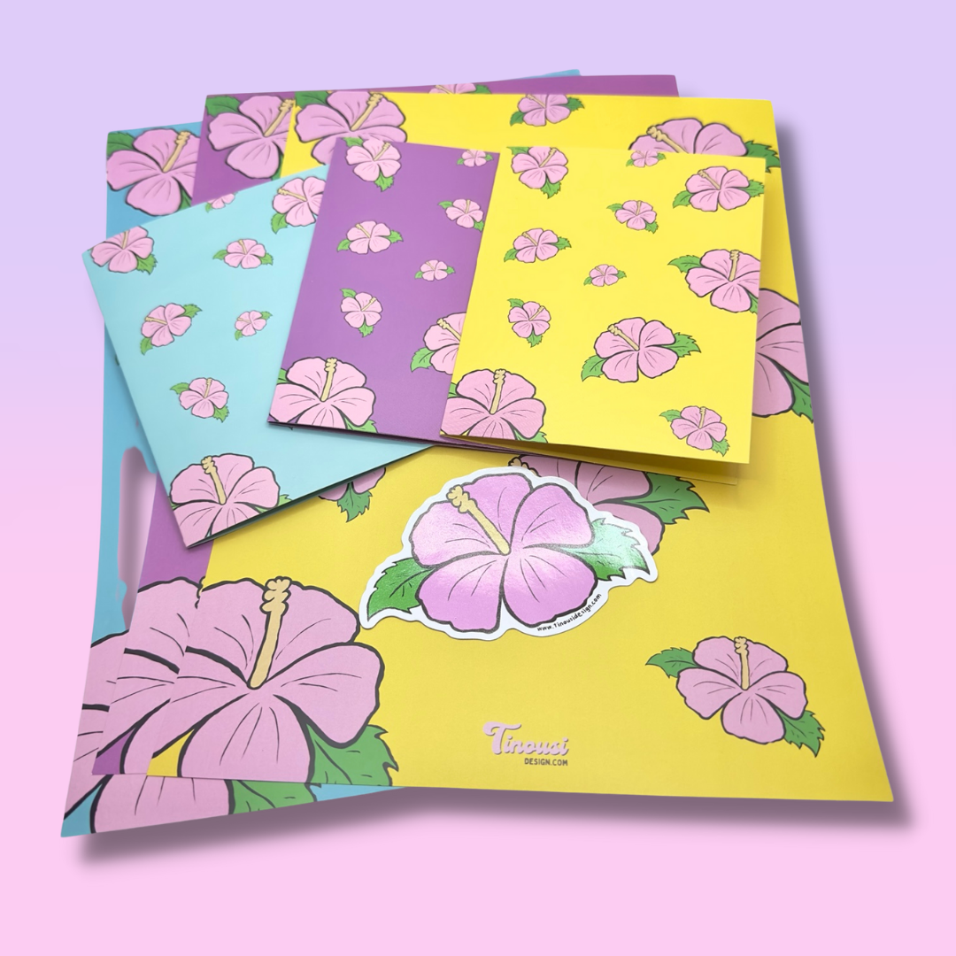 Pink Hibiscus Bundle (Full Range-minus Caramel Print)