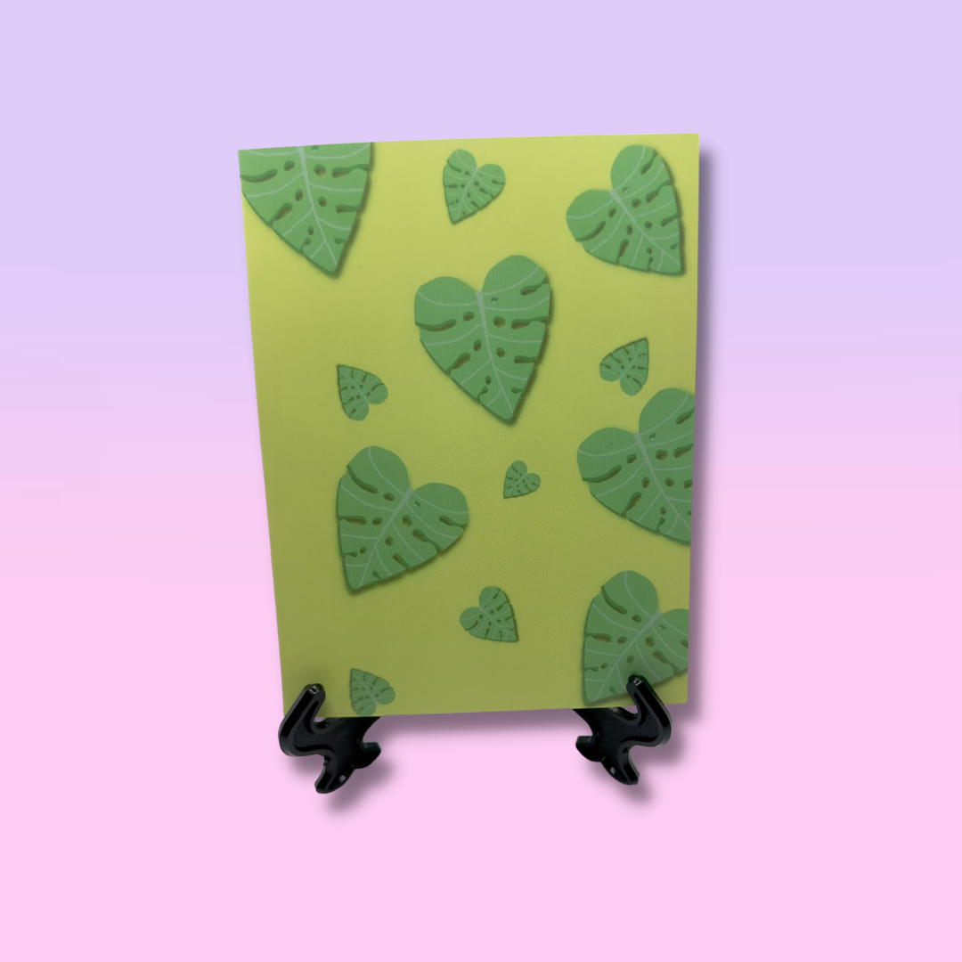 Monstera Leaf Card (Single Card)