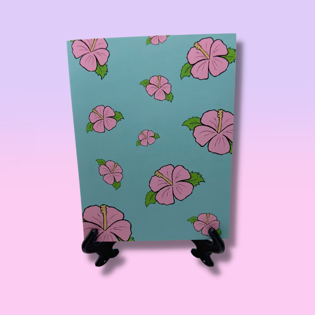 Pink Hibiscus Card (Single Card)
