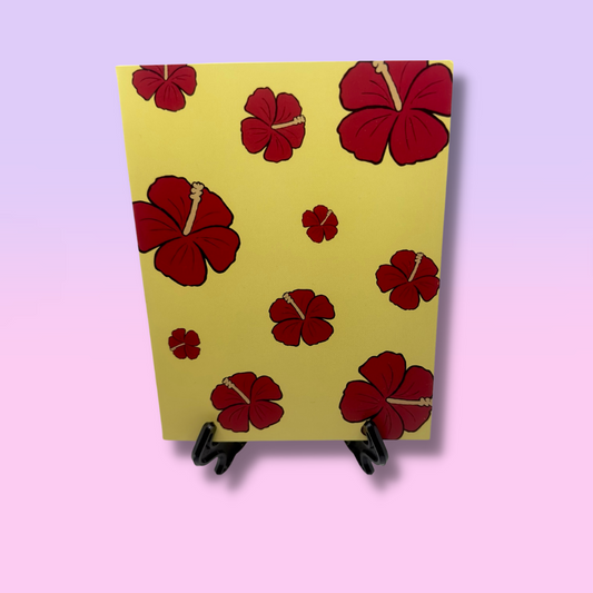 Red Hibiscus Card (Single Card)