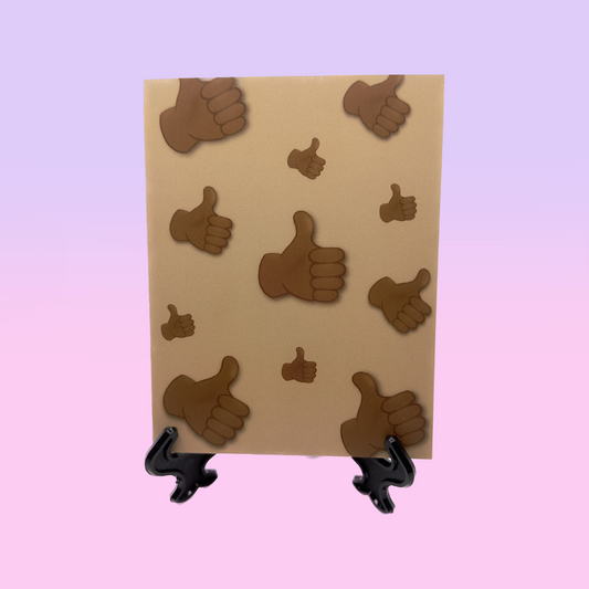Brown Thumbs Up Card