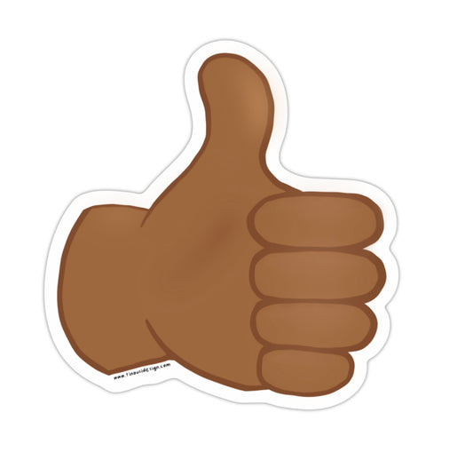 Brown Thumbs Up Sticker