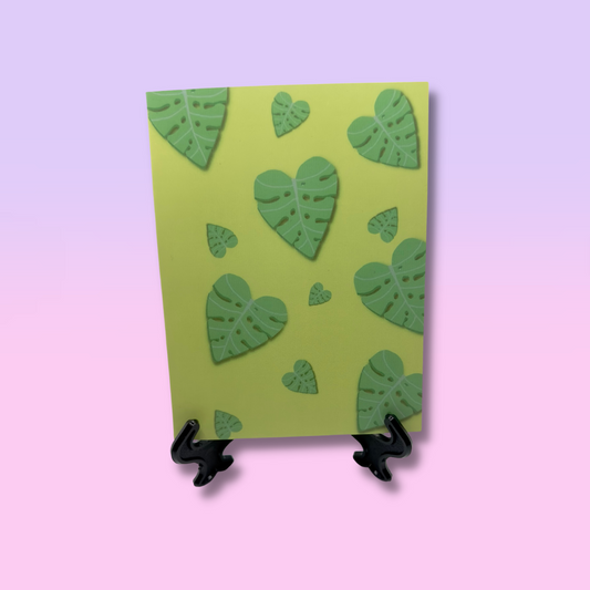 Monstera Leaf Card (Single Card)