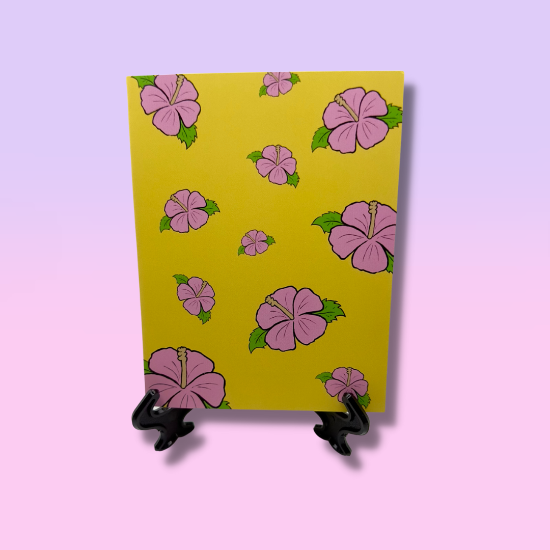 Pink Hibiscus Card (Single Card)