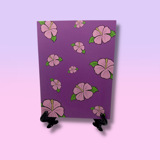 Pink Hibiscus Card (Single Card)