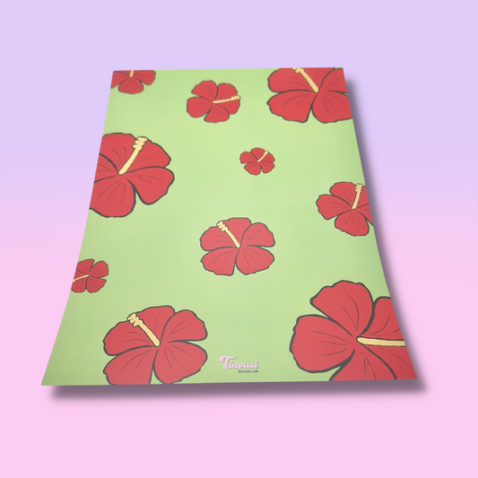 Red Hibiscus Print Set (3xPrints)