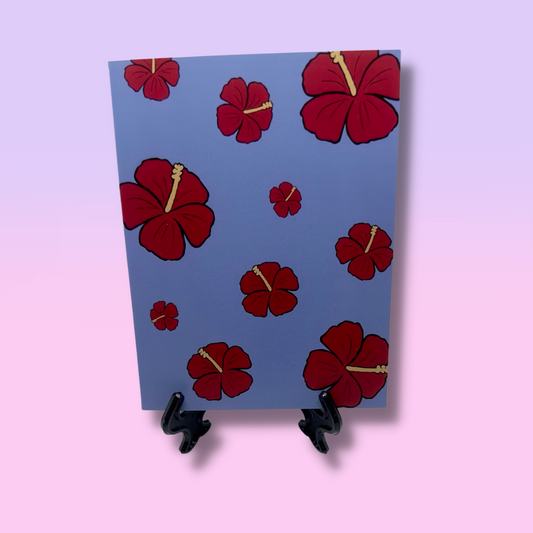 Red Hibiscus Cards Set (3xCards)