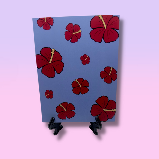 Red Hibiscus Card (Single Card)